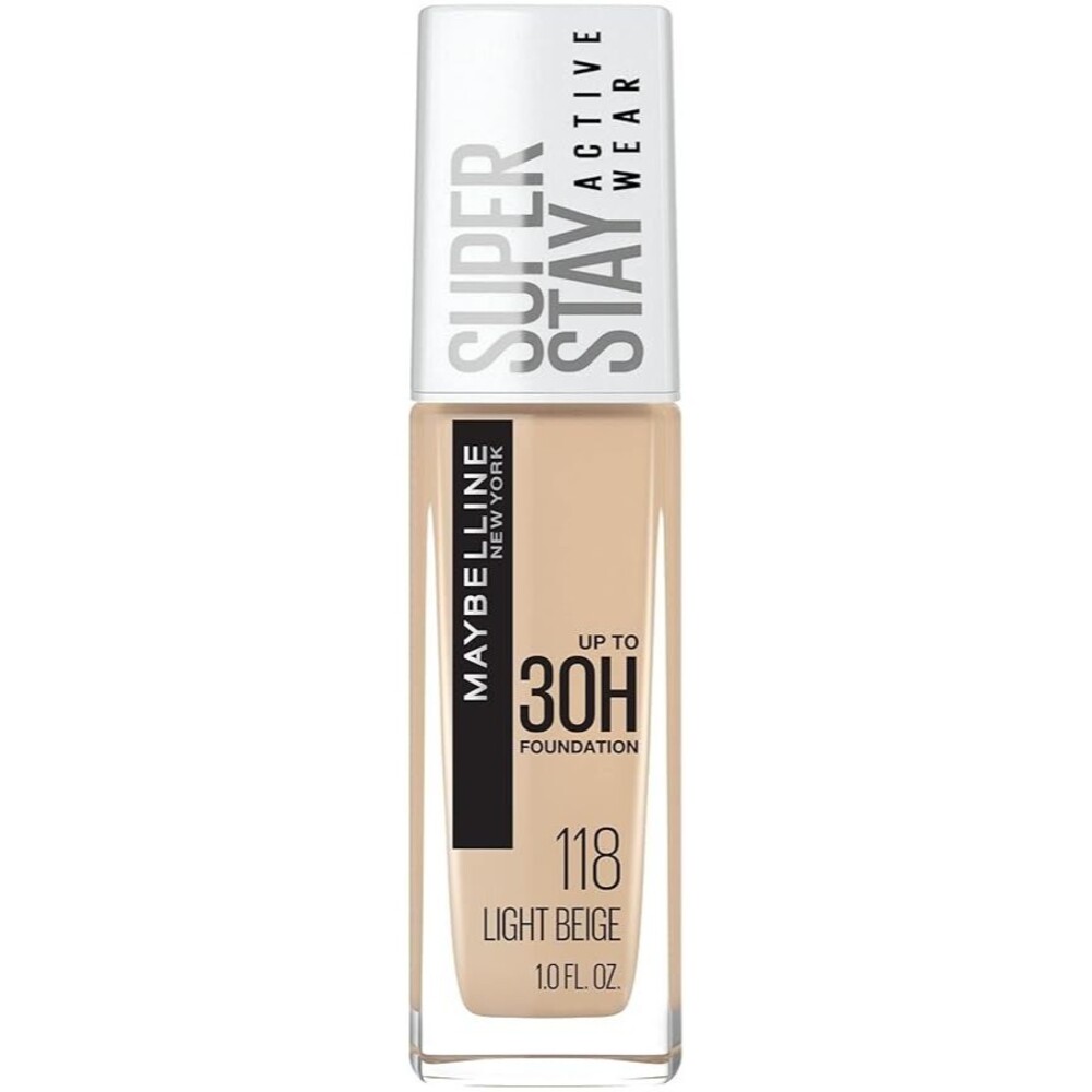 Maybelline Super Stay Liquid 30H Foundation Makeup Full Coverage 118 Light Beige